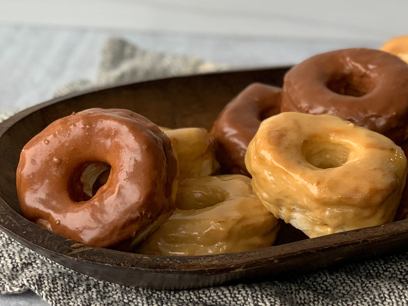 Caramel Glazed Air Fryer Donuts