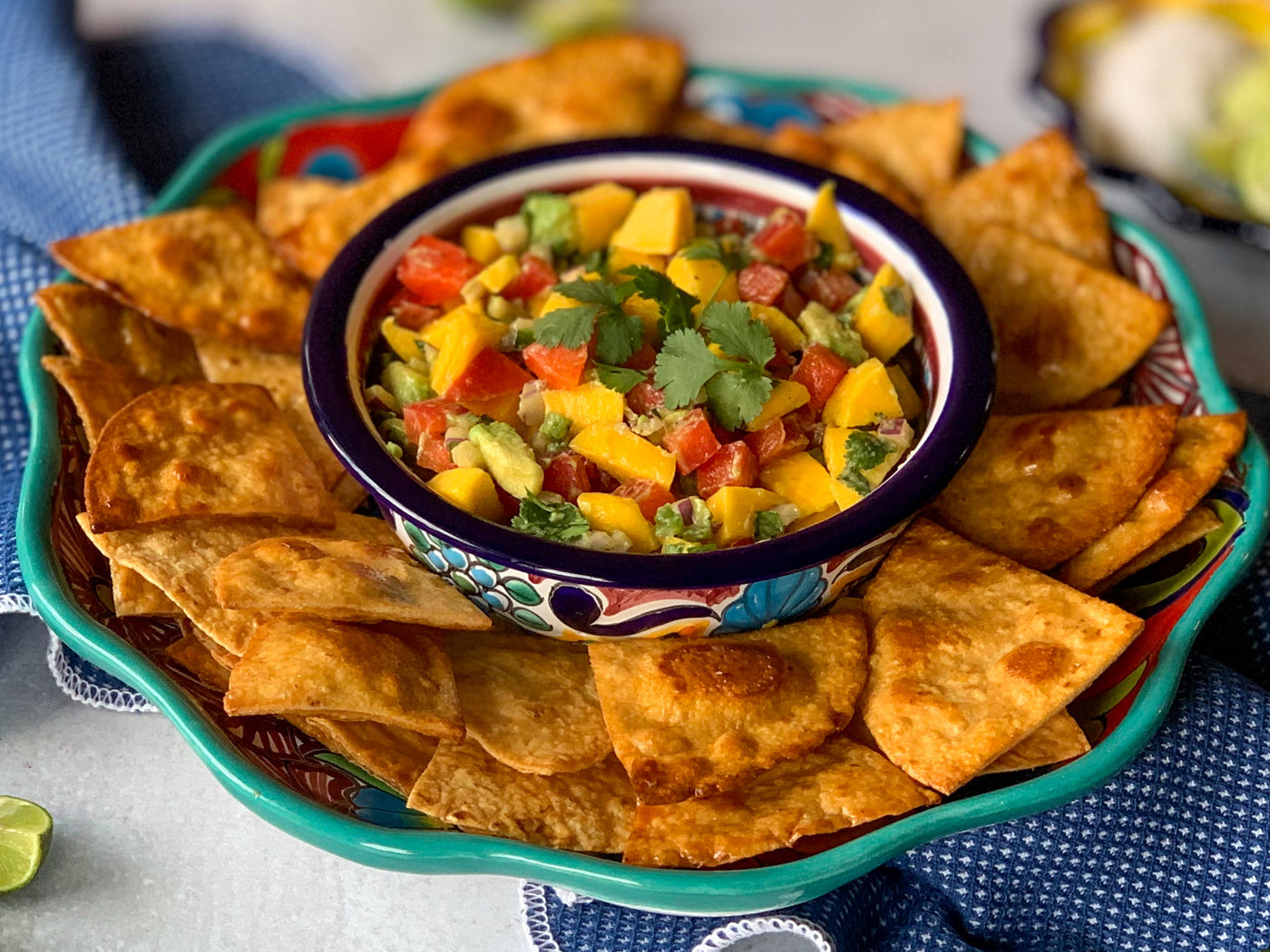 Chipotle Tortilla Chips with Mango Salsa