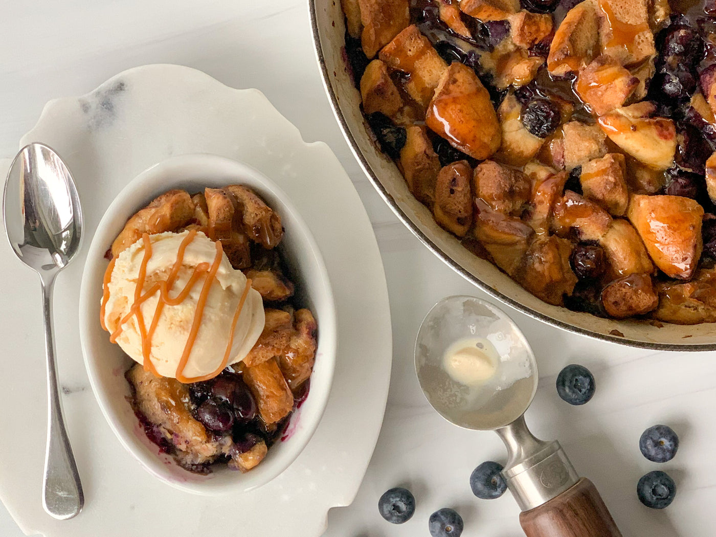 Blueberry Bagel Overnight Breakfast Bake