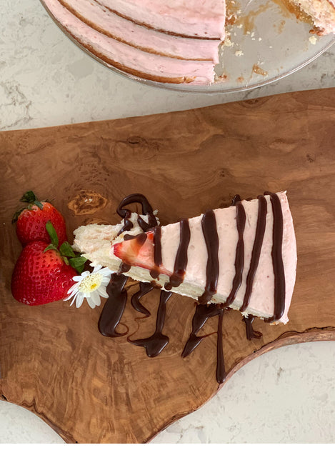 Try Strawberries and Cream Layered Cake